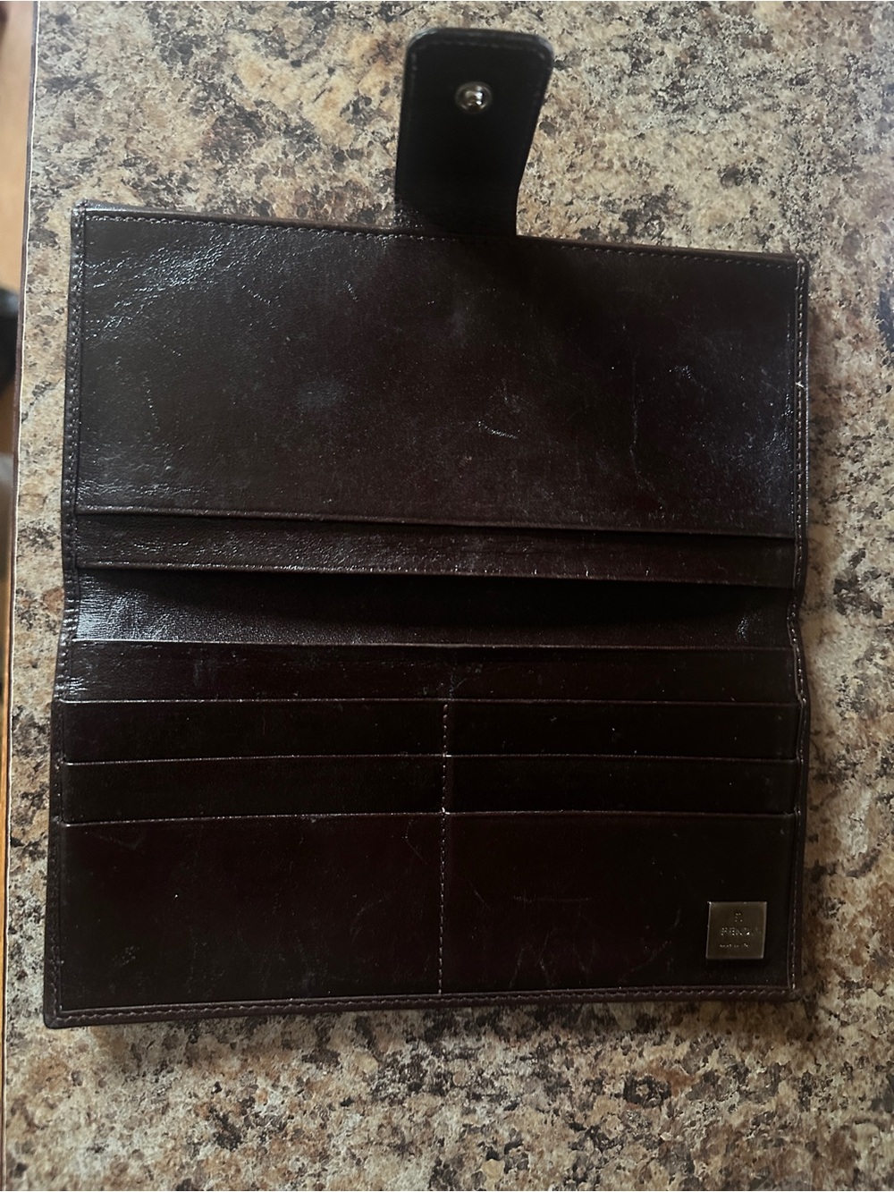 Fendi Brown and Dark Brown FF Monogram Folded Wallet - Picture 3 of 7